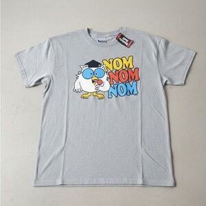 Gray Graphic Tee with Fun Print-L